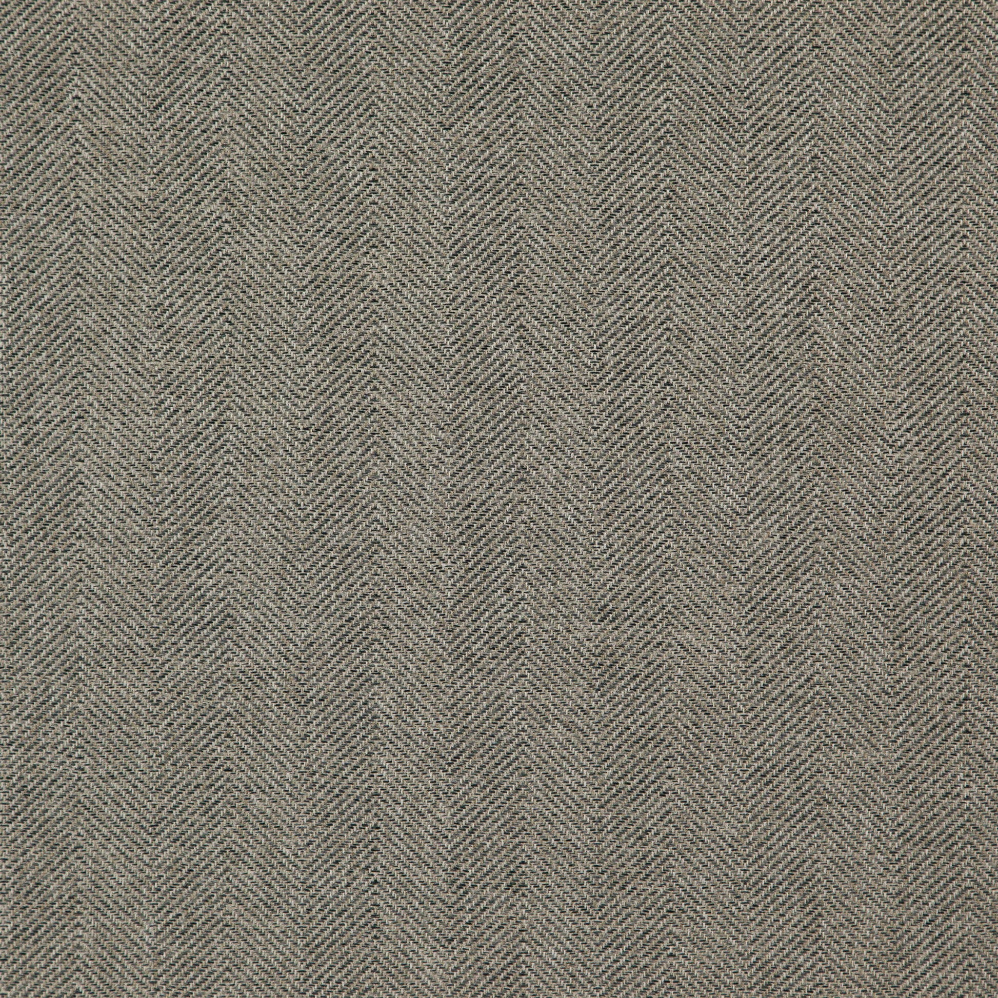 Beige-brown herringbone tweed fabric texture with a blue stripe & diagonal weave.
