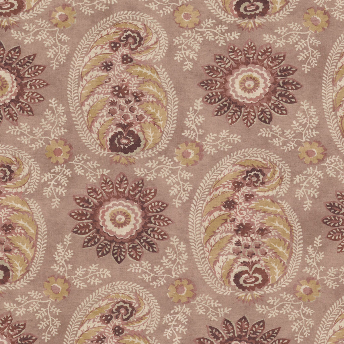 STOUT TEXTILES  MULTIPURPOSE,PRINT TRADITIONAL, PAISLEY ROSEWOOD   - GERB-1