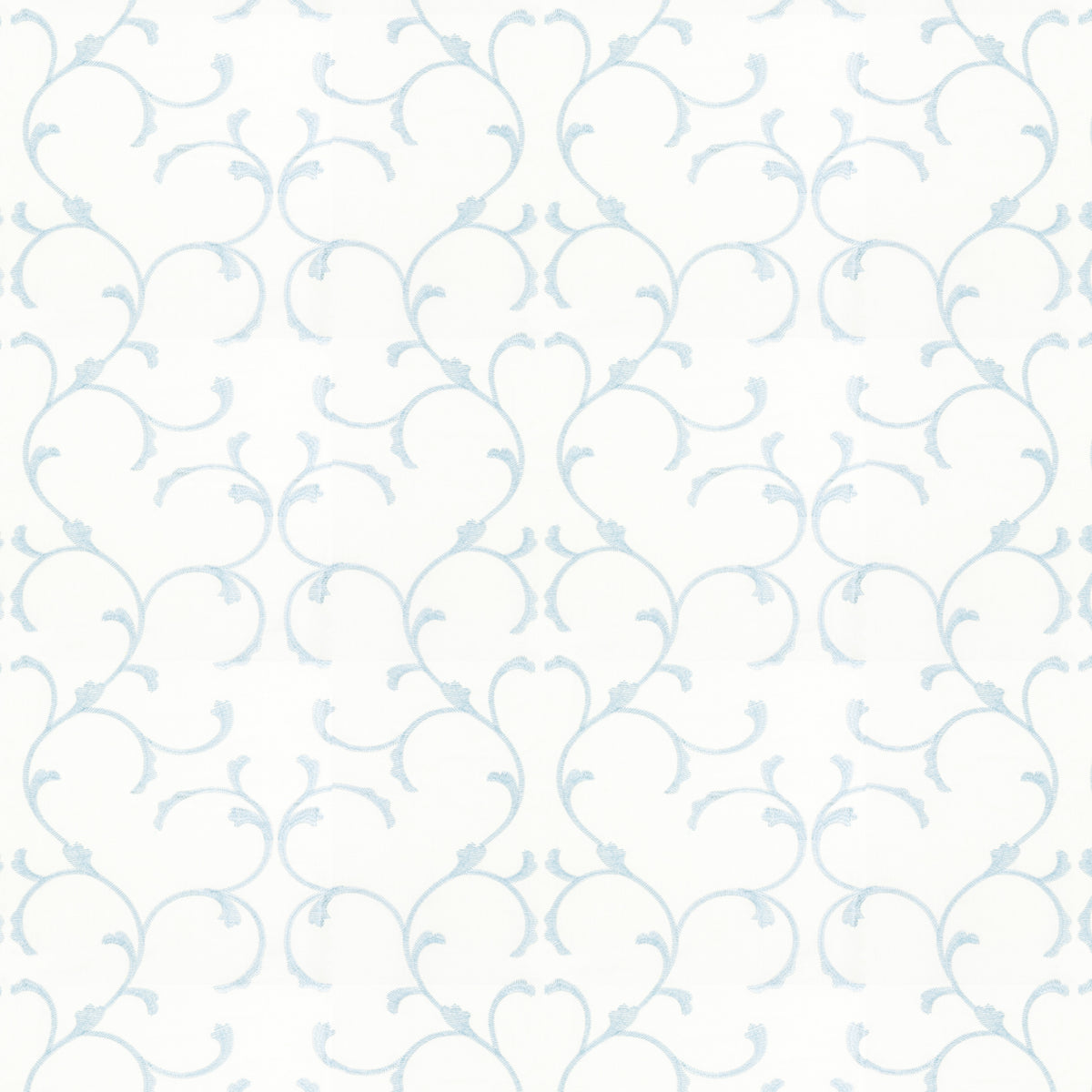 STOUT TEXTILES  DRAPERY,EMBROIDERIES TRADITIONAL, SCROLL HAZE,POWDER,STARLIGHT   - GETZ-1