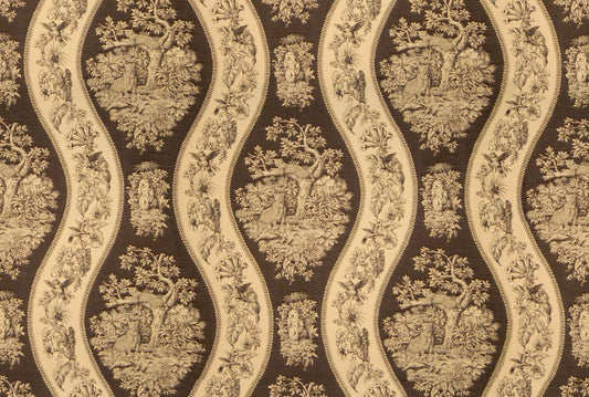 SCALAMANDRE OUTLET  FABRIC JANGALA  FABRIC EBONY   - GH 0003T705 NEW SKU # GHT7050003