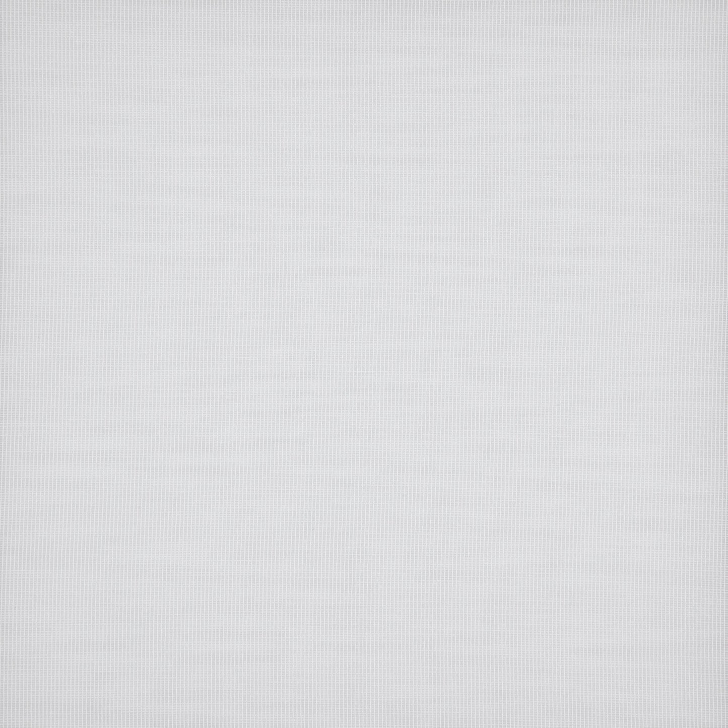 Close-up of white sheer woven fabric with a fine grid texture.