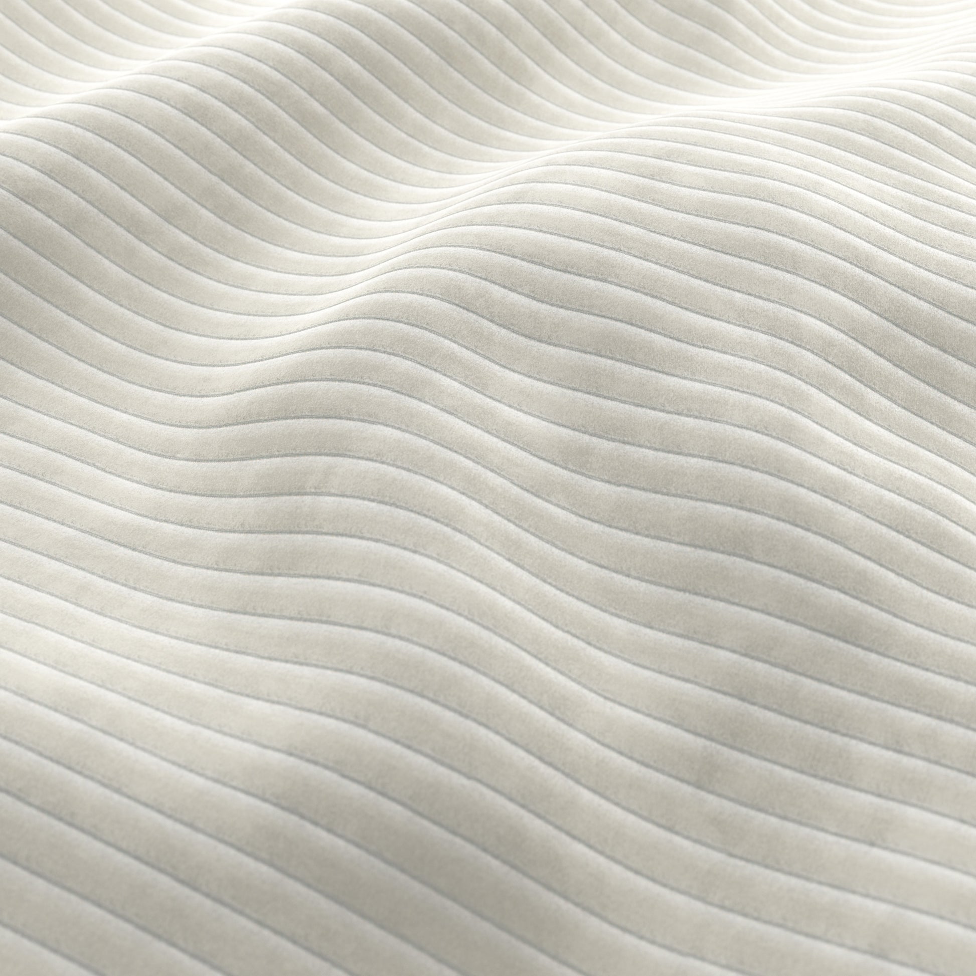 Cream fabric texture close-up, velvet & corduroy style, showing soft plush surface and subtle ridges.