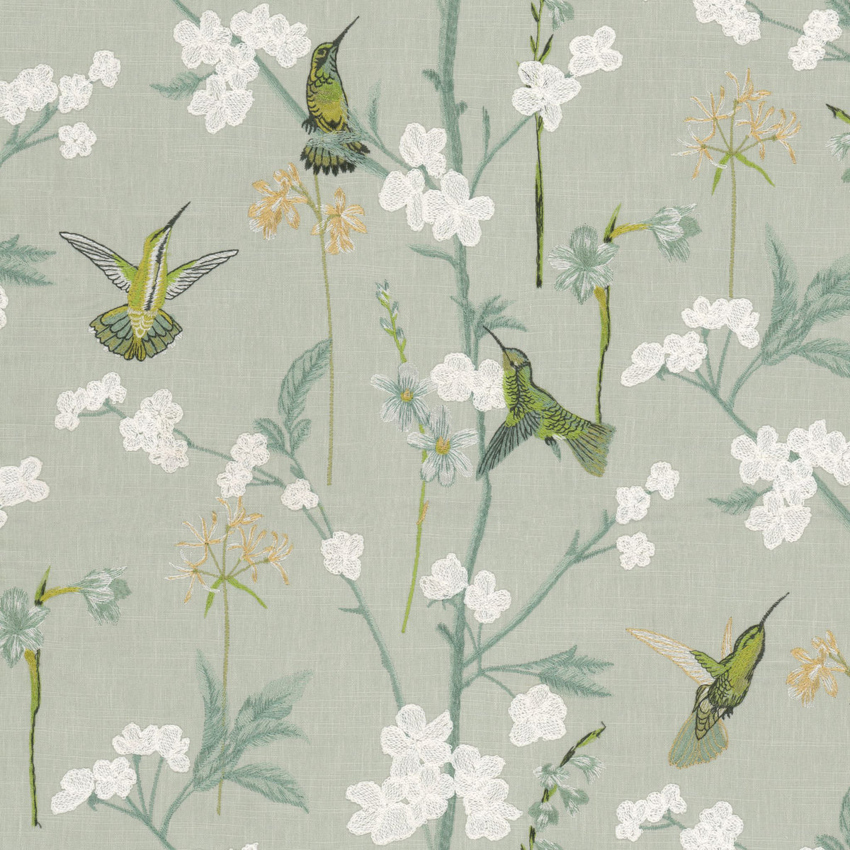 STOUT TEXTILES  MULTIPURPOSE,EMBROIDERIES TRADITIONAL, FLORAL VAPOR   - GIRA-2