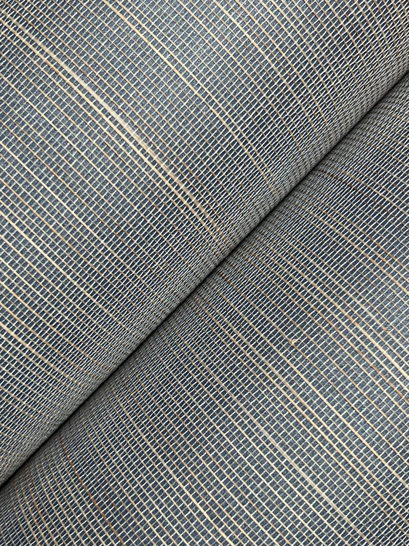 York Wallcoverings Grasscloth and Natural Resource Abaca Weave Blue Wallpaper Traditional Grasscloth Blues   - GL0503GV