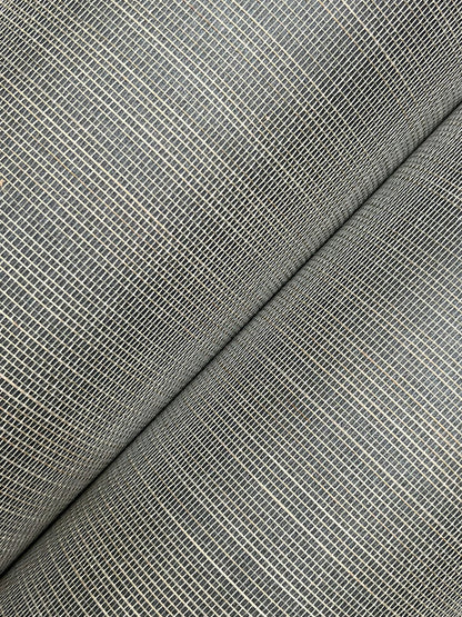 York Wallcoverings Grasscloth Resource Library Abaca Weave Charcoal Wallpaper Traditional Grasscloth Greys   - GL0504GV