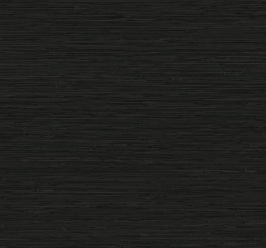 Seabrook Designs A Lot More Textures Banni Faux Grasscloth Contemporary Blacks Matte Sidewall - GL20320