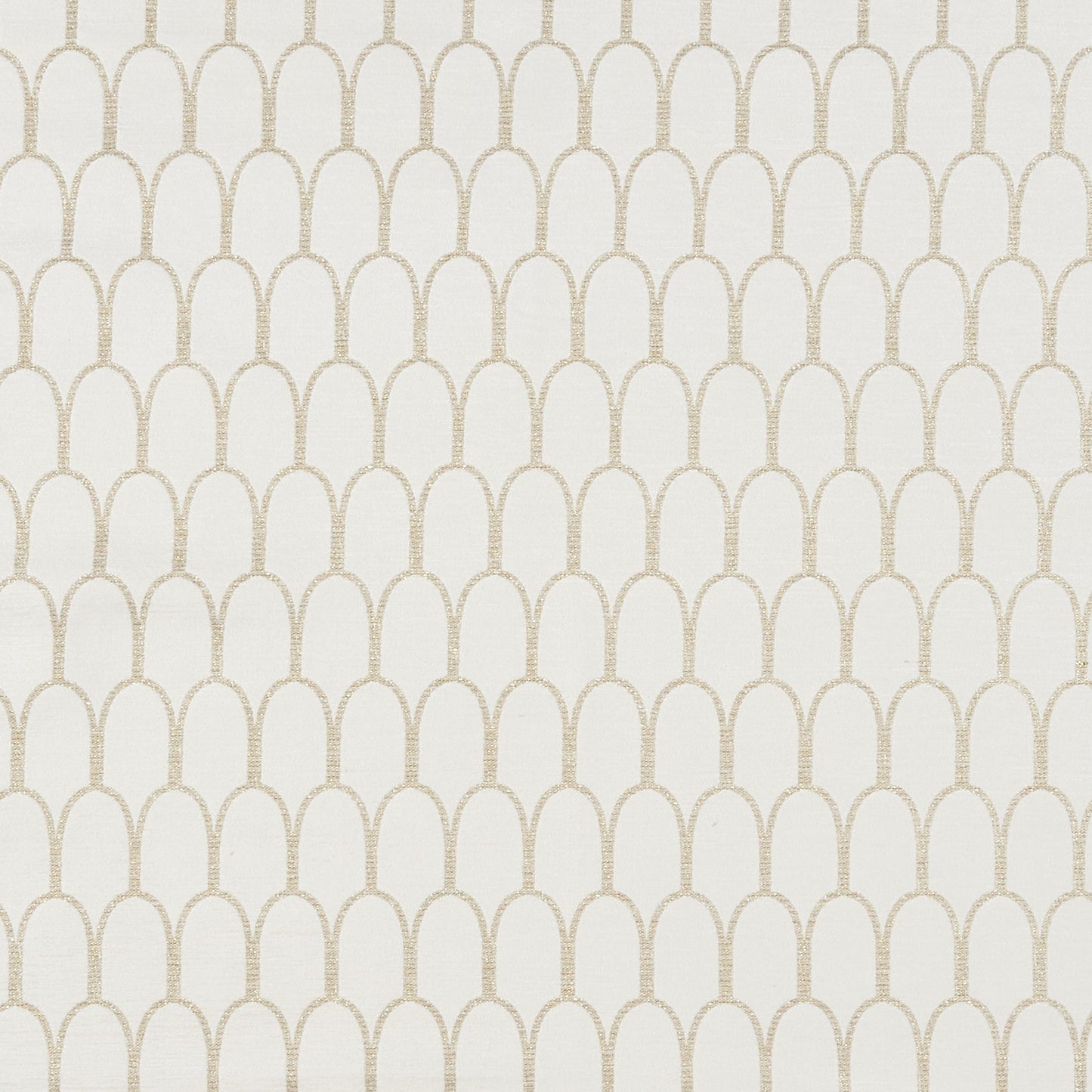 JF Fabrics Crypton Home GLITTER 91 Fabric Geometric, Scallop Cream, Gold  Woven, Chenille - 8945691 J8921