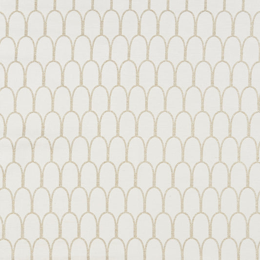 JF Fabrics Crypton Home GLITTER 91 Fabric Geometric, Scallop Cream, Gold  Woven, Chenille - 8945691 J8921