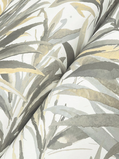 York Wallcoverings Woodnote Swaying Palms Neutral Wallpaper Tropical Botanical Greys   - GN2543