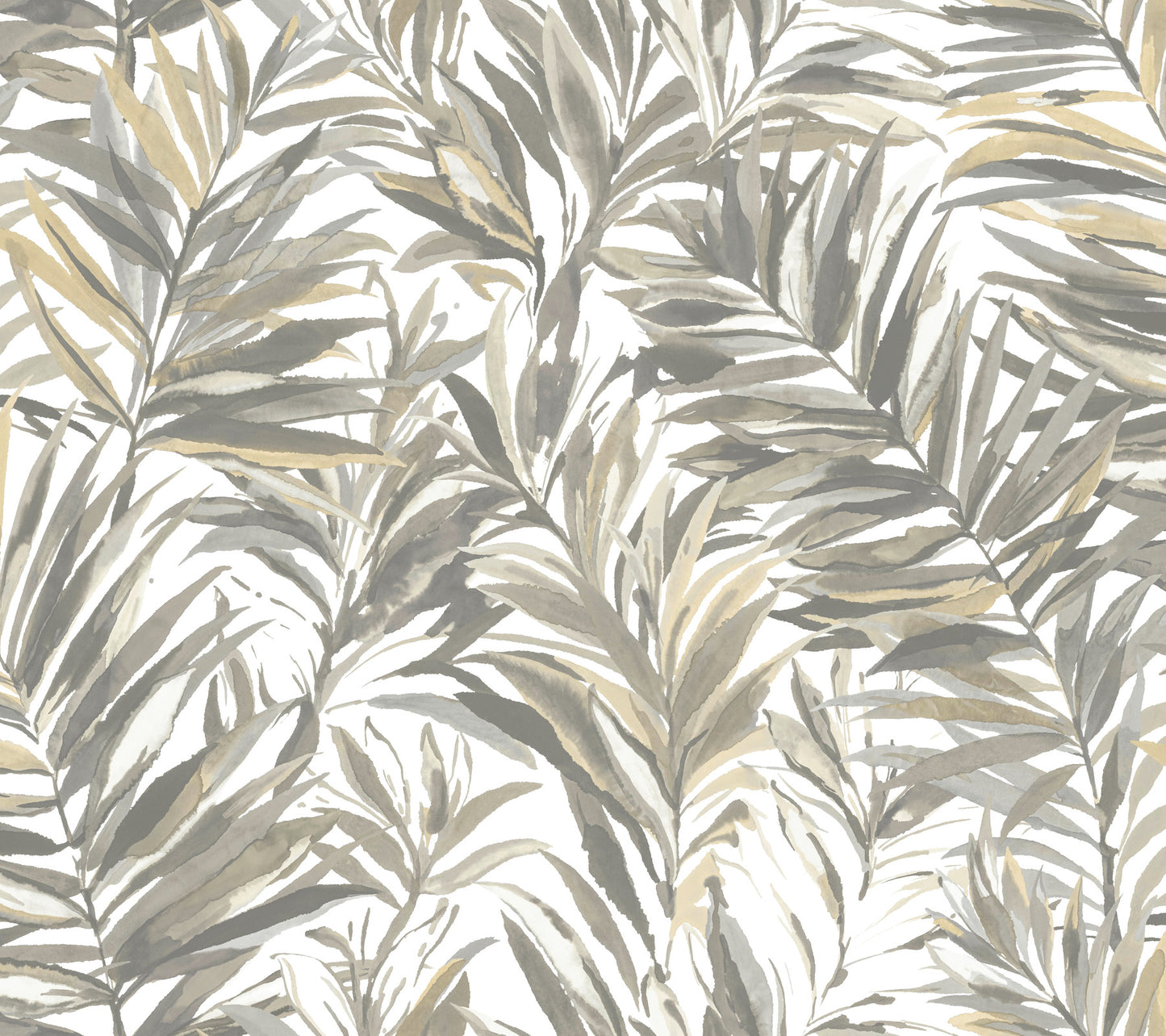 York Wallcoverings Woodnote Swaying Palms Neutral Wallpaper Tropical Botanical Greys   - GN2543