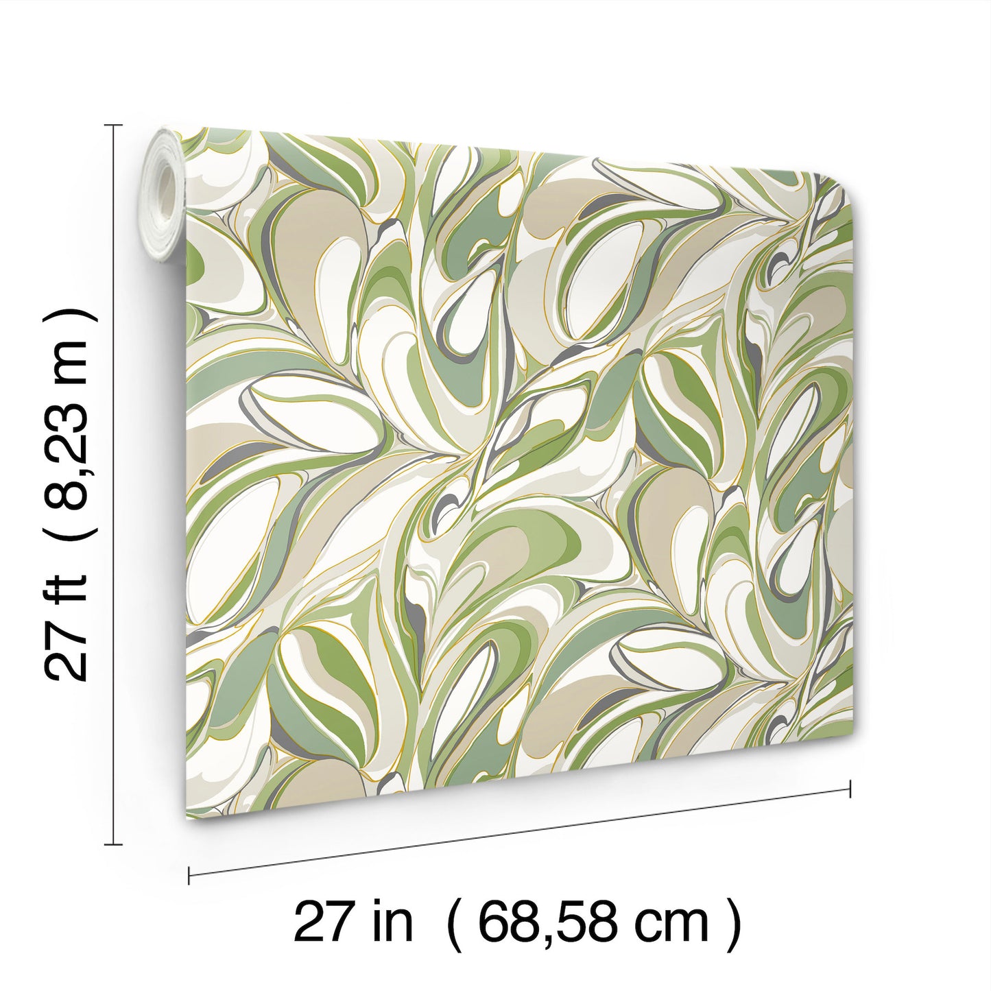 York Wallcoverings Woodnote Achate Grass Wallpaper Glam Modern Greens   - GN2561