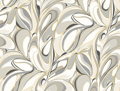 York Wallcoverings Woodnote Achate Black & Grey Wallpaper Modern Glam Black & Grey  Wallpaper - GN2564