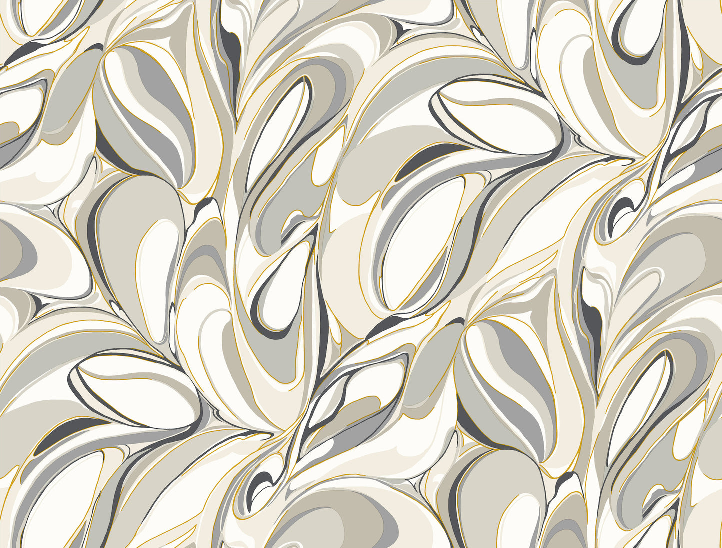 York Wallcoverings Woodnote Achate Black and Grey Wallpaper Glam Modern Greys   - GN2564