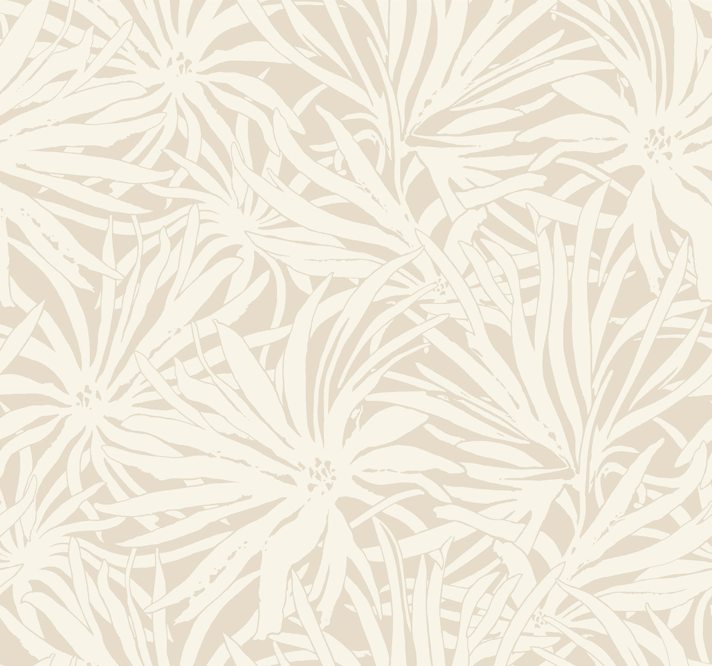 York Wallcoverings Woodnote Floral Canopy Linen Wallpaper Transitional Florals Beiges   - GN2571