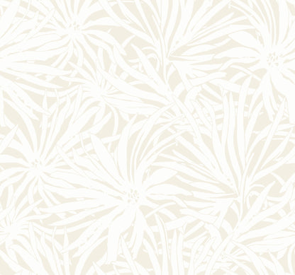 York Wallcoverings Woodnote Floral Canopy Cream Wallpaper Transitional Florals Whites and Off-Whites   - GN2573