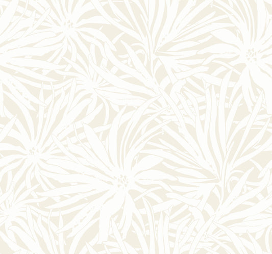 York Wallcoverings Woodnote Floral Canopy Cream Wallpaper Transitional Florals Whites and Off-Whites   - GN2573