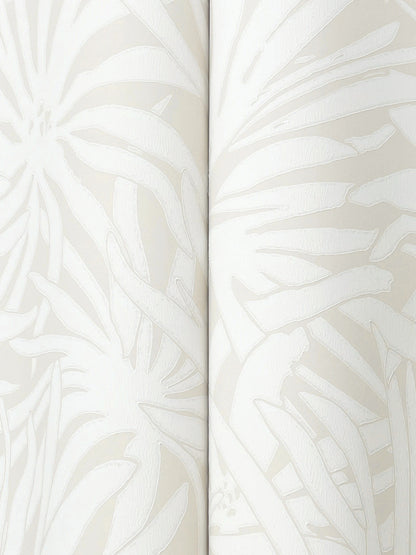 York Wallcoverings Woodnote Floral Canopy Cream Wallpaper Transitional Florals Whites and Off-Whites   - GN2573