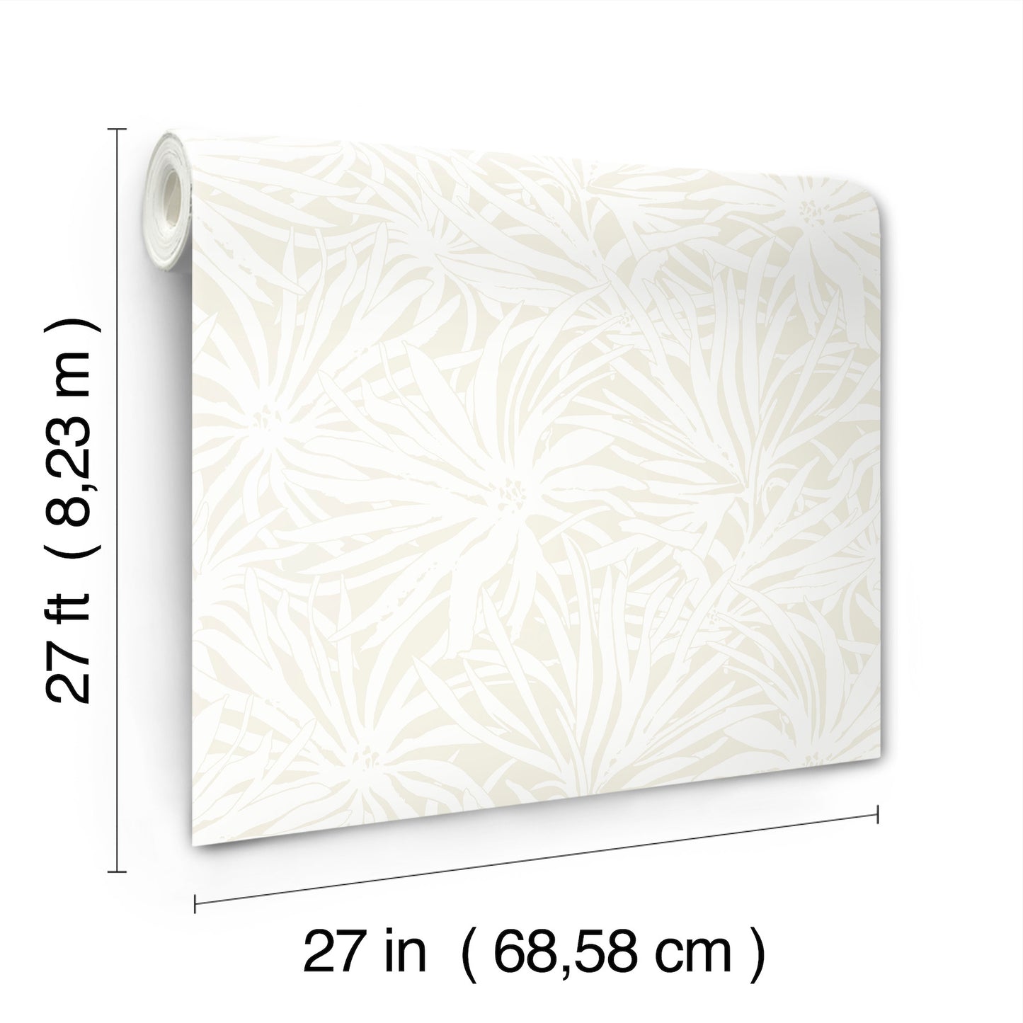 York Wallcoverings Woodnote Floral Canopy Cream Wallpaper Transitional Florals Whites and Off-Whites   - GN2573