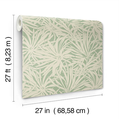 York Wallcoverings Woodnote Floral Canopy Olive Wallpaper Transitional Florals Greens   - GN2575