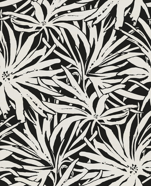 York Wallcoverings Woodnote Floral Canopy Black Mural Feature Wall Florals Blacks  Wallpaper - GN2576M