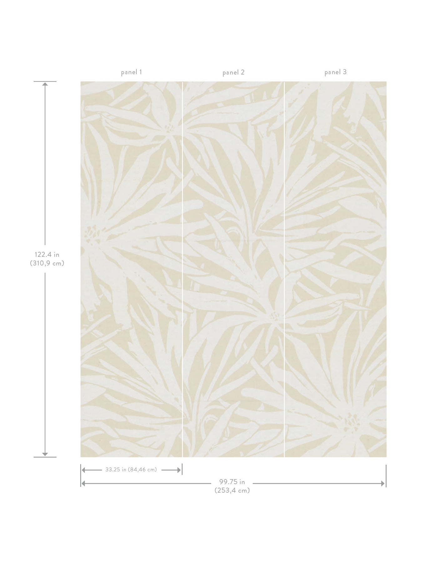 York Wallcoverings Woodnote Floral Canopy Beige Mural Feature Wall Florals Beiges  Wallpaper - GN2577M