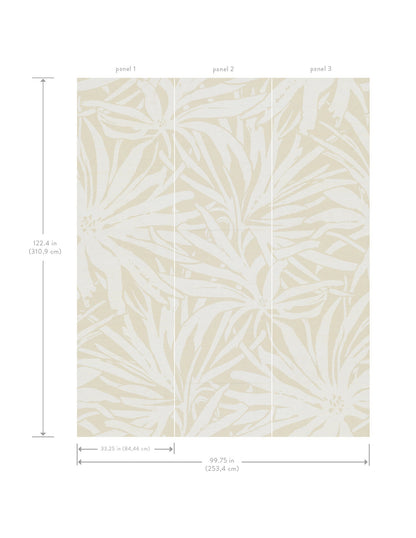 York Wallcoverings Woodnote Floral Canopy Beige Mural Feature Wall Florals Beiges  Wallpaper - GN2577M