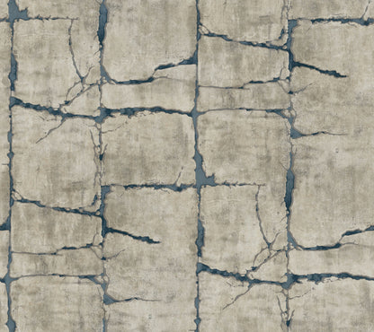 York Wallcoverings Woodnote Mojave Navy Wallpaper Masculine Modern Greys   - GN2582