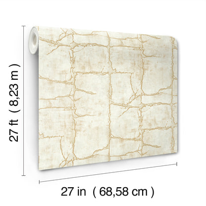 York Wallcoverings Woodnote Mojave Gold Wallpaper Masculine Modern Whites and Off-Whites   - GN2584