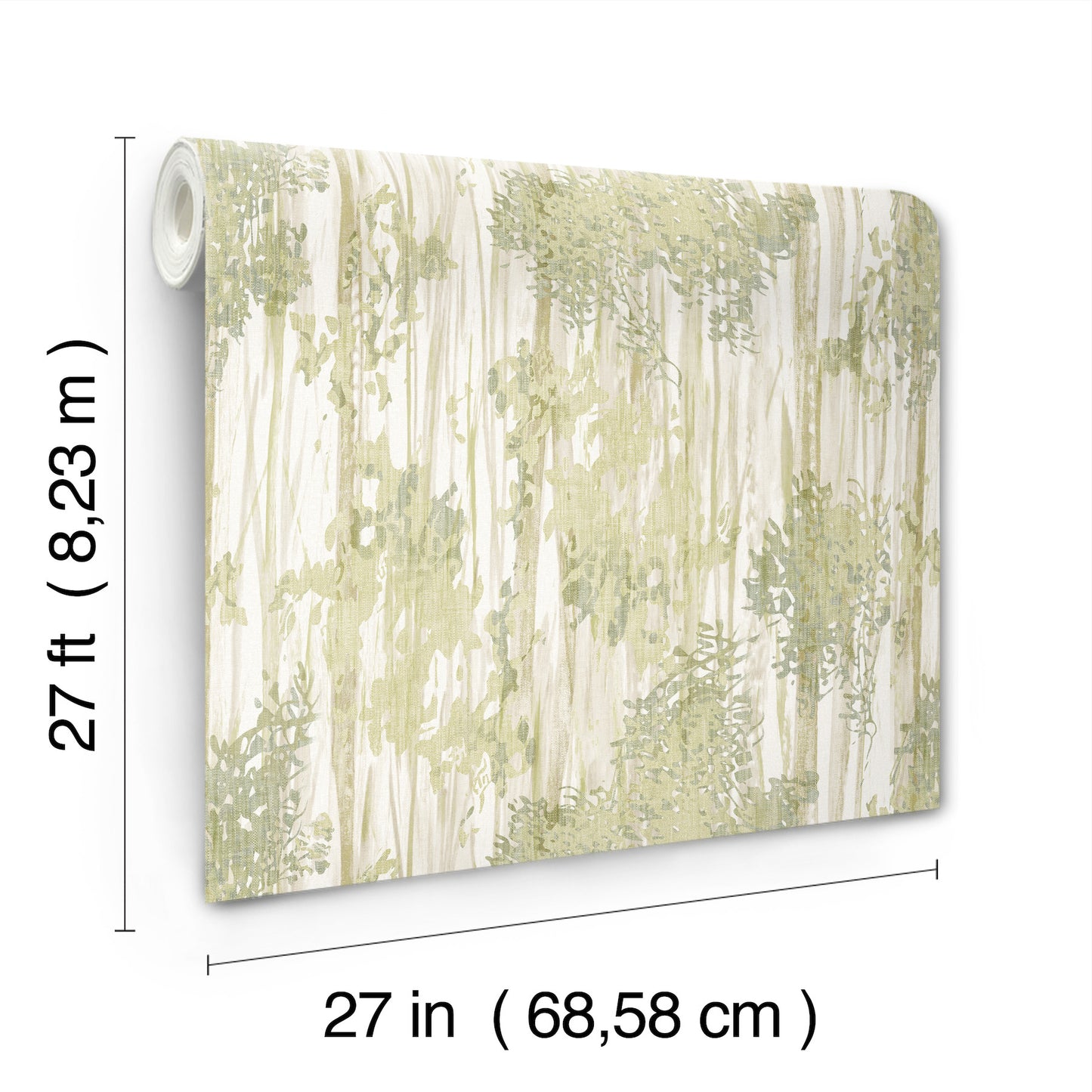 York Wallcoverings Woodnote Aspen Grove Green Wallpaper Modern Botanical Greens   - GN2601