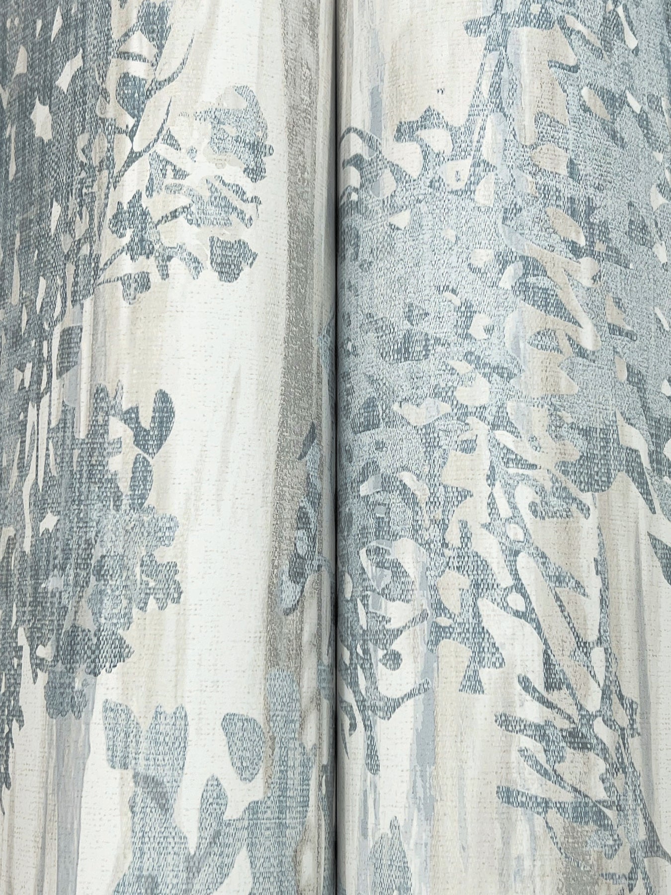 York Wallcoverings Woodnote Aspen Grove Blue Wallpaper Modern Botanical Blues   - GN2602