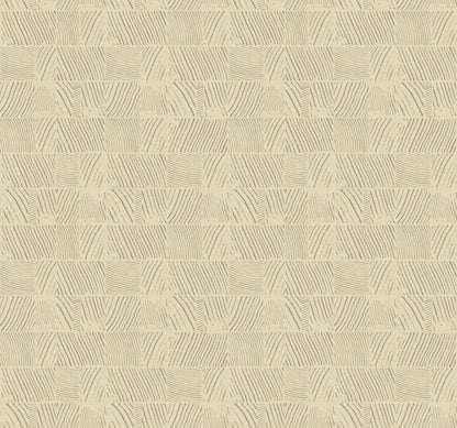 York Wallcoverings Woodnote Woodcut Beige Wallpaper Modern Geometrics Greys   - GN2623