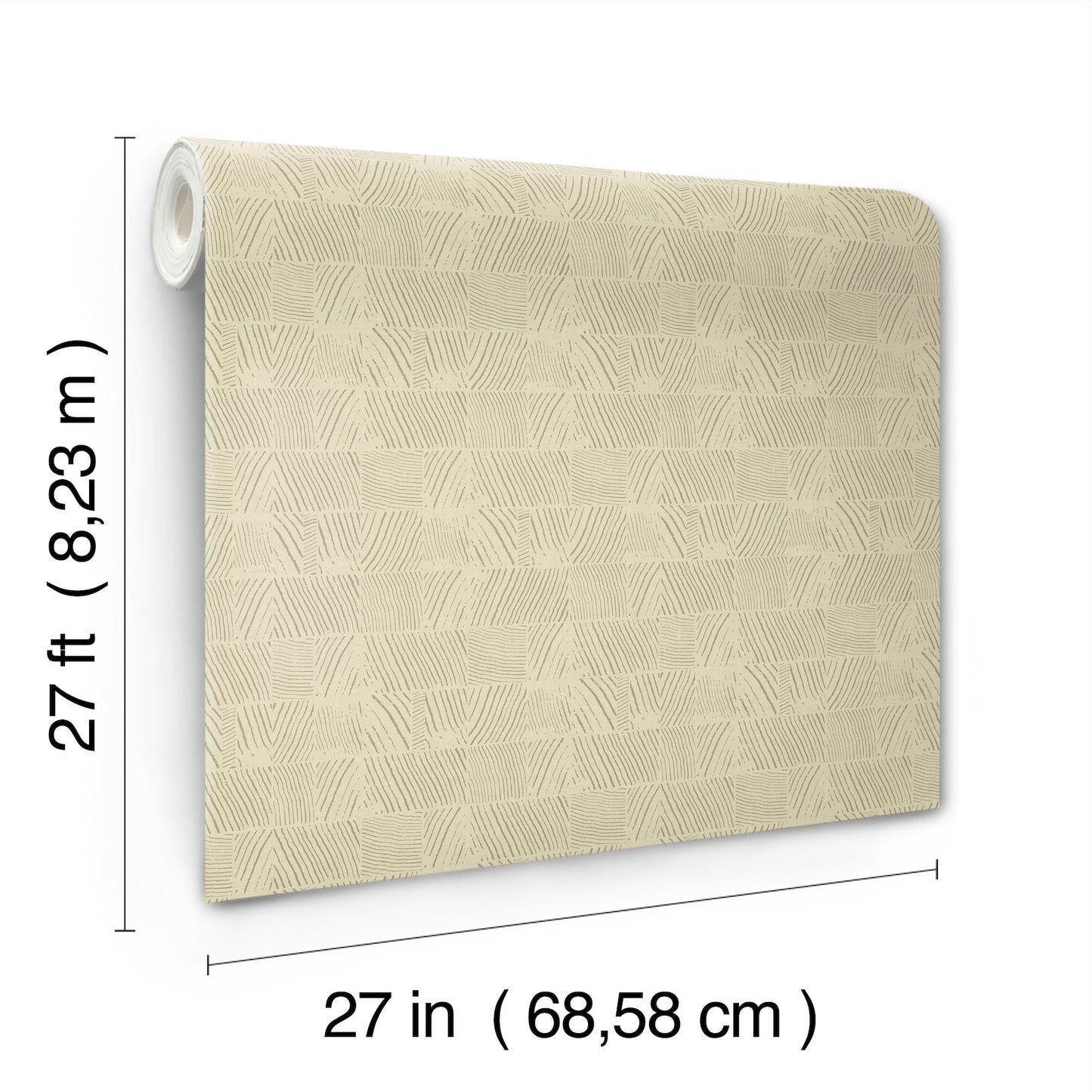 York Wallcoverings Woodnote Woodcut Beige Wallpaper Modern Geometrics Greys   - GN2623