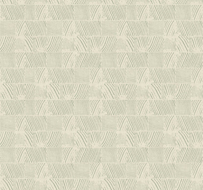 York Wallcoverings Woodnote Woodcut Green and Stone Wallpaper Modern Geometrics Greens   - GN2624