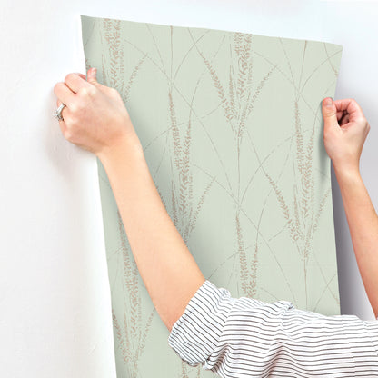 York Wallcoverings Woodnote Graceful Willow Lagoon Wallpaper Transitional Botanical Blues   - GN2643
