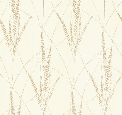 York Wallcoverings Woodnote Graceful Willow Cotton Wallpaper Transitional Botanical Whites and Off-Whites   - GN2645