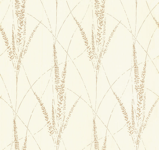 York Wallcoverings Woodnote Graceful Willow Cotton Wallpaper Transitional Botanical Whites and Off-Whites   - GN2645