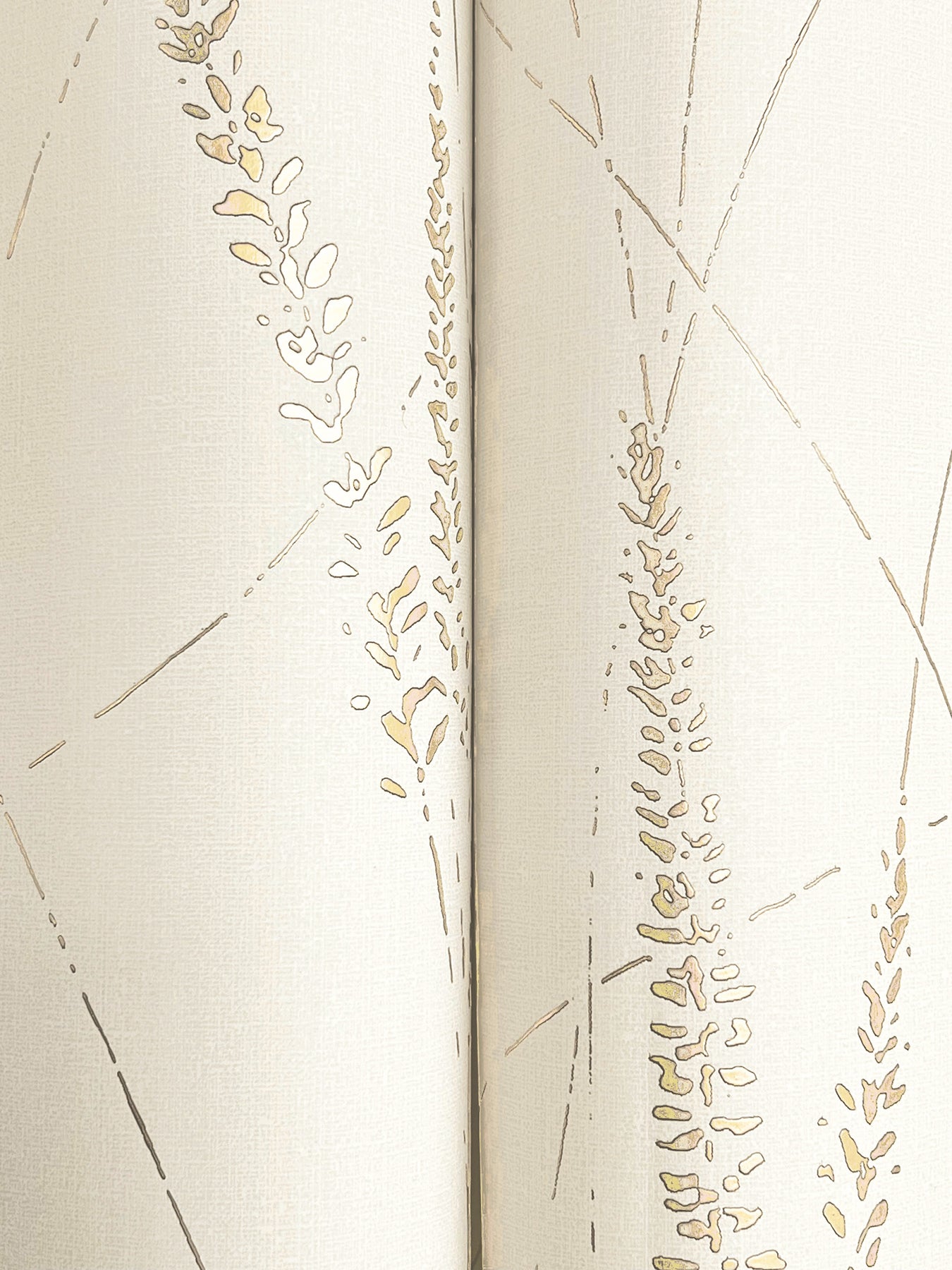 York Wallcoverings Woodnote Graceful Willow Cotton Wallpaper Transitional Botanical Whites and Off-Whites   - GN2645