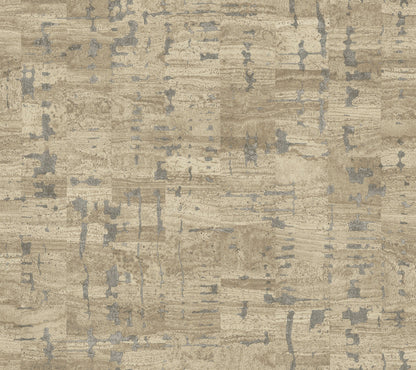 York Wallcoverings Woodnote Pop The Cork Taupe Wallpaper Modern Cork Browns   - GN2651