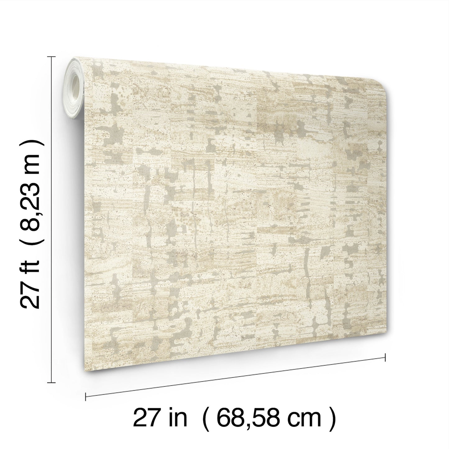 York Wallcoverings Woodnote Pop The Cork Stone Wallpaper Modern Cork Whites and Off-Whites   - GN2652