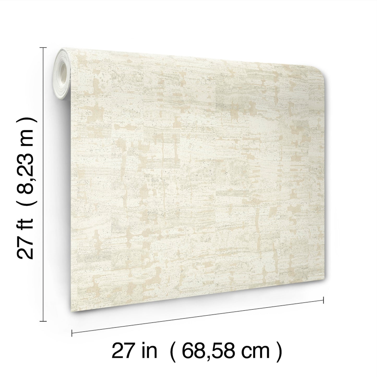 York Wallcoverings Woodnote Pop The Cork White Wallpaper Modern Cork Whites and Off-Whites   - GN2655