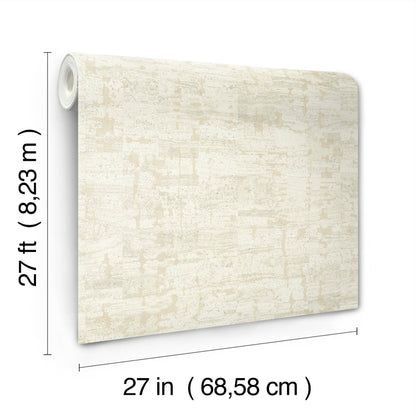 York Wallcoverings Woodnote Pop The Cork White Wallpaper Modern Cork Whites and Off-Whites   - GN2655