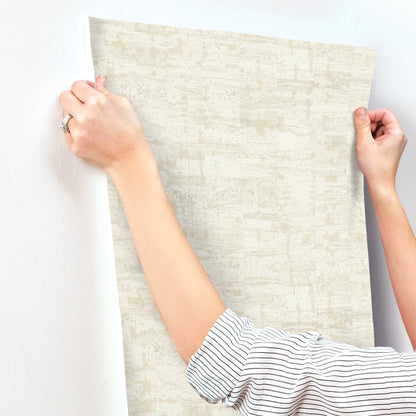 York Wallcoverings Woodnote Pop The Cork White Wallpaper Modern Cork Whites and Off-Whites   - GN2655