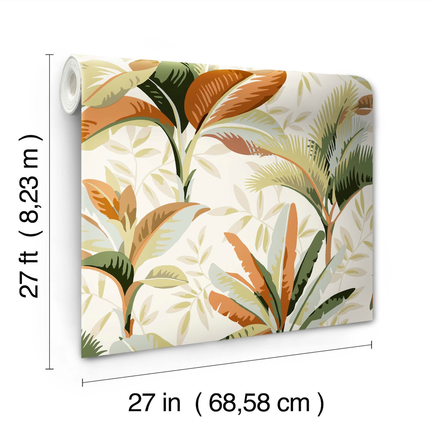 York Wallcoverings Greenhouse Summerhouse Sienna Wallpaper  Tropical Oranges   - GO8201