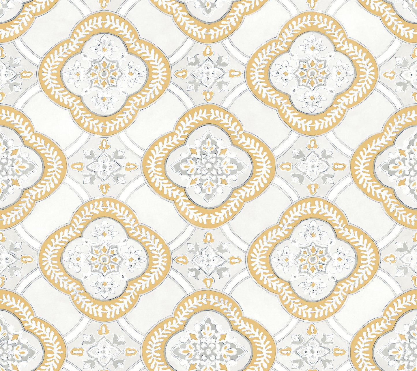 York Wallcoverings Greenhouse Garden Trellis Ochre Wallpaper  Geometrics Yellows   - GO8215