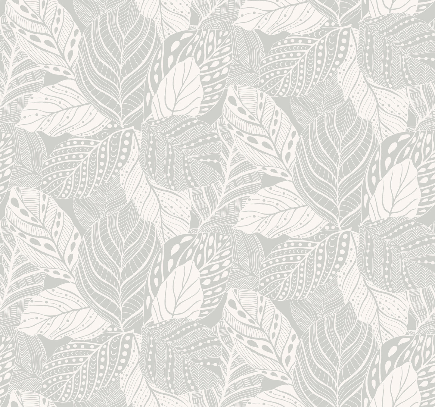 York Wallcoverings Greenhouse Vinca Grey Wallpaper  Botanical Greys   - GO8223