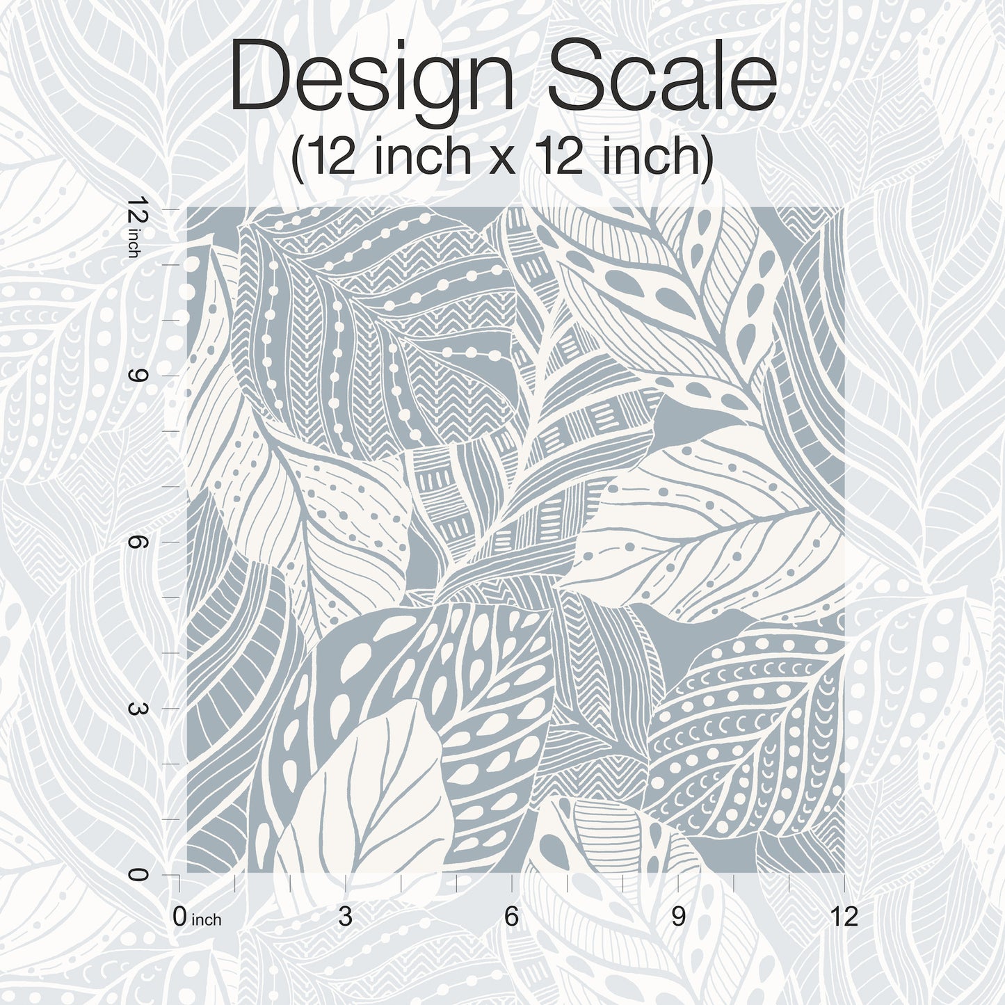 York Wallcoverings Greenhouse Vinca Blue Wallpaper  Botanical Blues   - GO8225