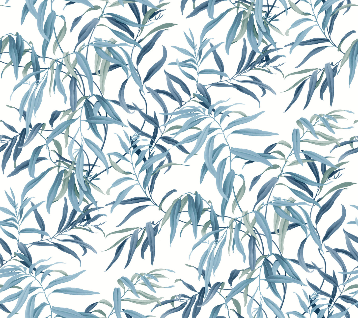 York Wallcoverings Greenhouse Willow Grove Sky Blue Wallpaper  Botanical Blues   - GO8242