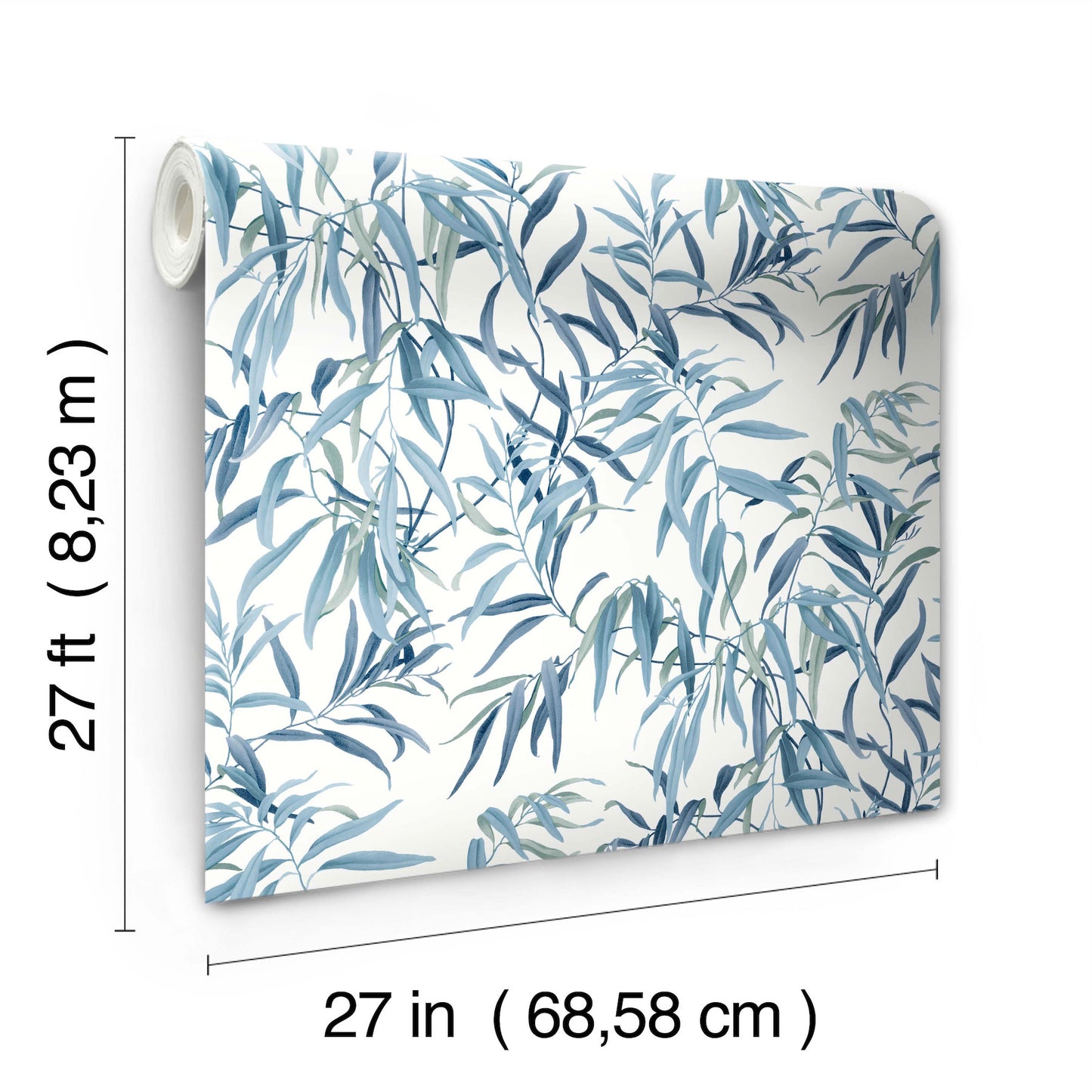 York Wallcoverings Greenhouse Willow Grove Sky Blue Wallpaper  Botanical Blues   - GO8242