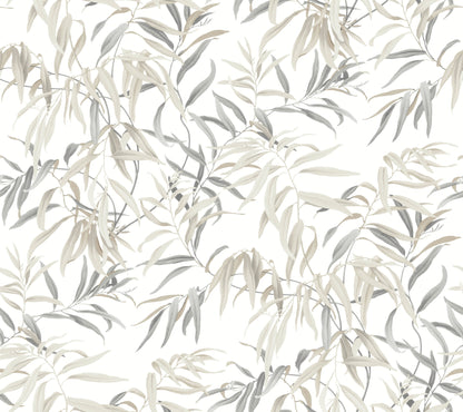York Wallcoverings Greenhouse Willow Grove Sand Wallpaper  Botanical Neutrals   - GO8243