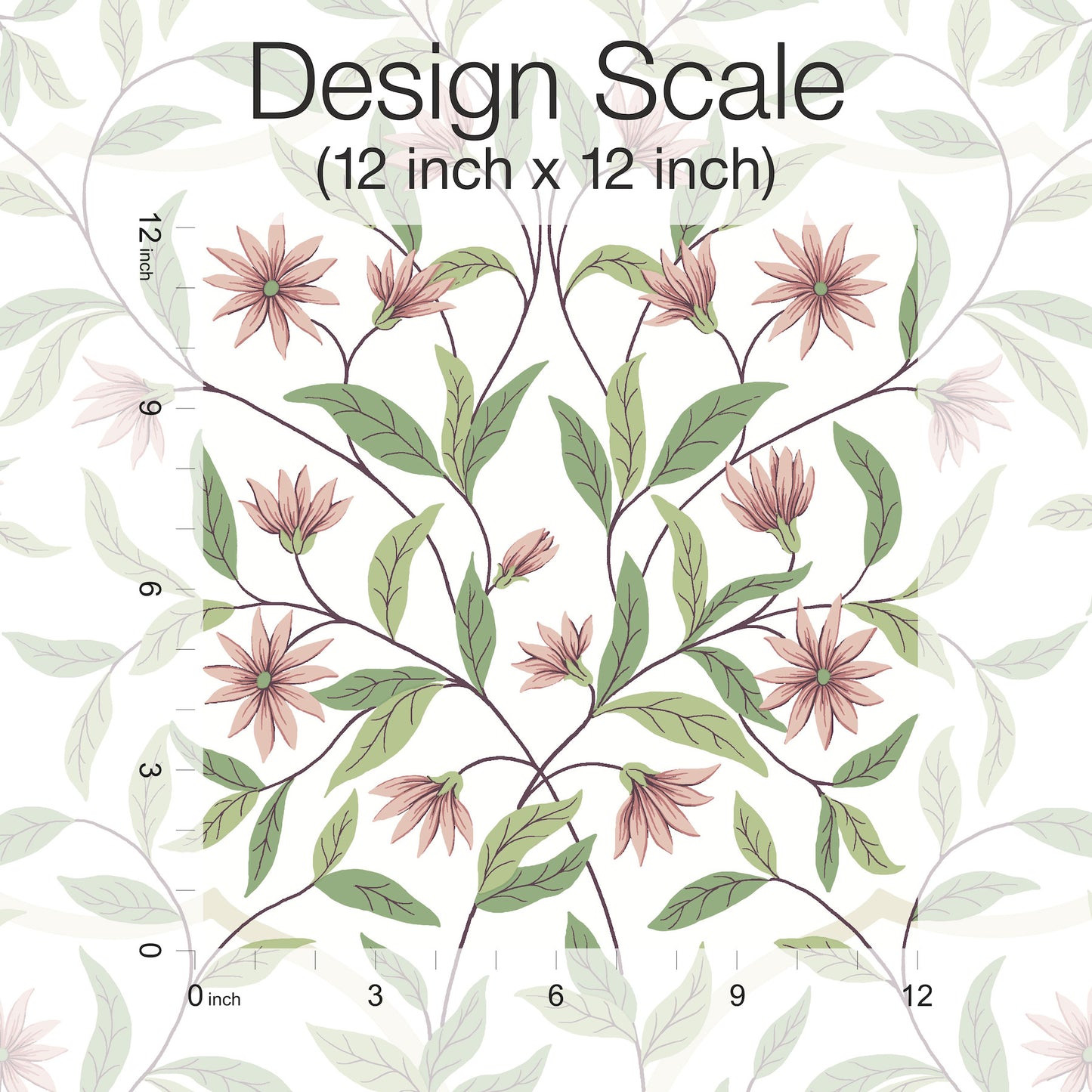 York Wallcoverings Greenhouse Jasmine Coral Wallpaper  Florals and Flowers Pinks   - GO8252